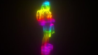 Sıfır yerçekimsiz arka planda yükselen astronot.