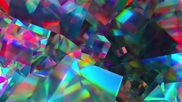 Diamantes con bordes pulidos de vidrio. — Vídeo de stock
