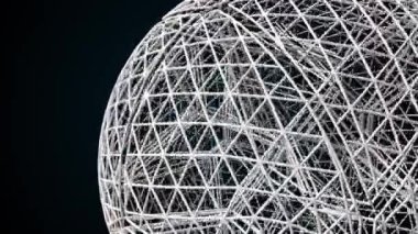 Küre çerçevesi iç içe geçmiş çizgiler.