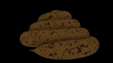 3d rendering feces icon. Computer generated abstract background a bunch of shit
