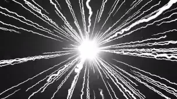 Dator genererade abstrakt bakgrund från många blixtar, 3D-återgivning av en elektrisk urladdning — Stockvideo