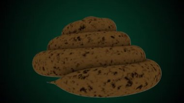 3d rendering feces icon. Computer generated abstract background a bunch of shit