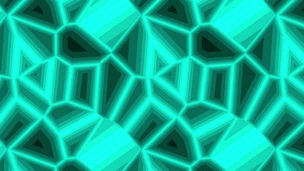 Triangulation shapes - triangles mosaic with geometry ornament, 3d render background, computer generated — Stock Video