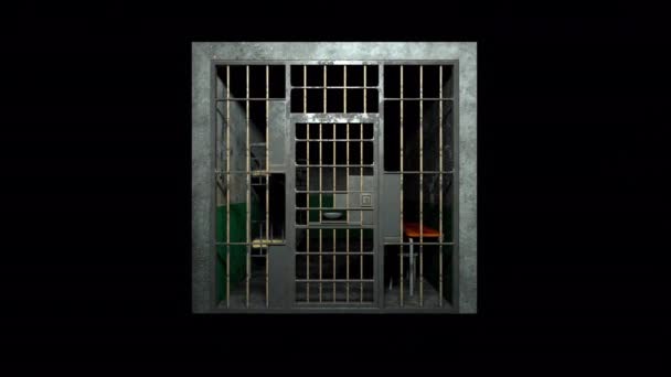 Grim habitación de la prisión — Vídeo de stock