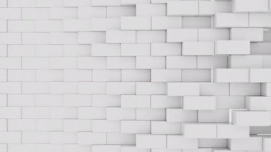 Bilgisayar, büyük dikdörtgenlerin küçük arka plan dönüşümünü oluşturdu. 3d biçimlendirme geometrik yüzeyi