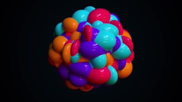 Абстрактный мяч с изменяющейся текстурой. — стоковое видео