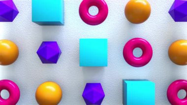 Geometrik renkli ilkeller