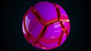 Renkli küre parçalara ayrılmış.