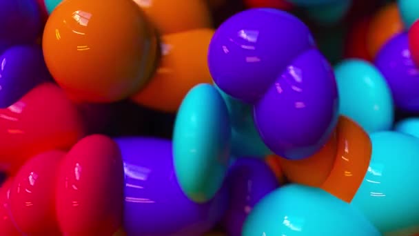 Colorful glossy balls — Stock Video