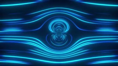 Parlak neon çizgilerin kaleydoskobu