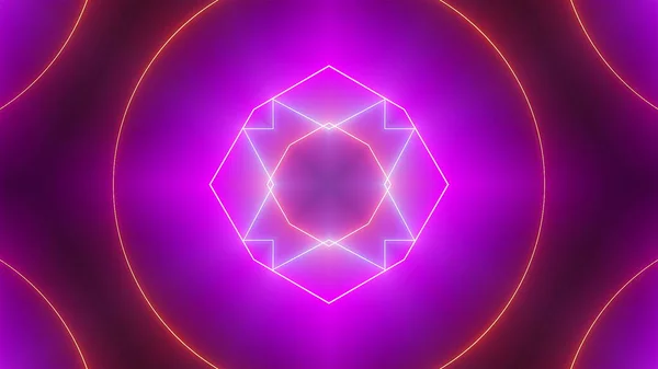 Abstract neon kaleidoscope — Stock Photo, Image