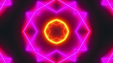 Soyut neon kaleydoskop