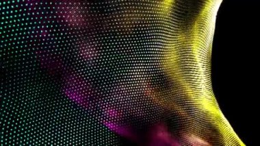 Dalgalı parlak noktalı sarmal yüzey