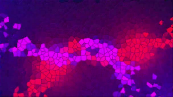 Mosaico multicolor de varias formas. Fondo abstracto generado por computadora, renderizado 3d — Vídeos de Stock