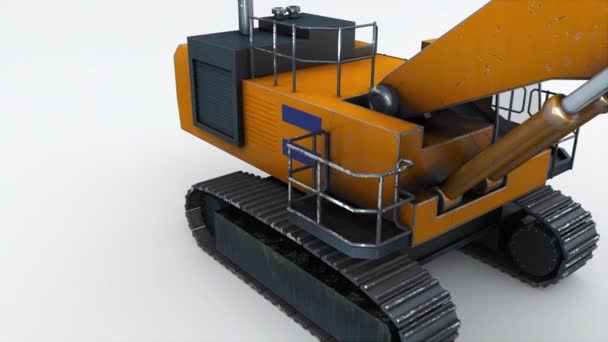 Kraftfull grävmaskin för gruvdrift — Stockvideo