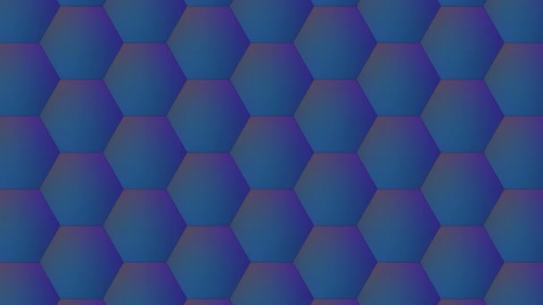 Texturas hexagonais com gradiente — Vídeo de Stock