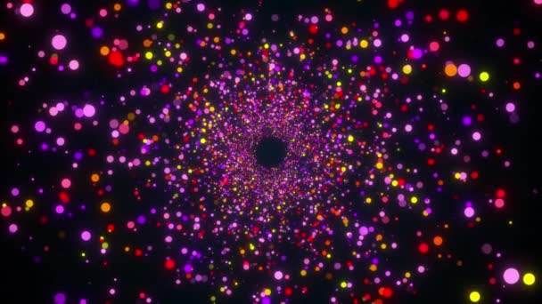 Tunel cząstek abstrakcyjnych — Wideo stockowe