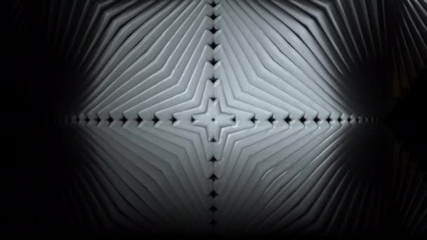 Forma fractal de metal con conexión cruciforme — Vídeo de stock