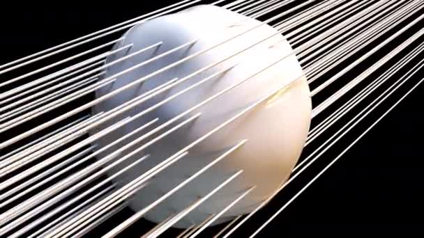 Абстрактные линии в сферической волне — стоковое видео