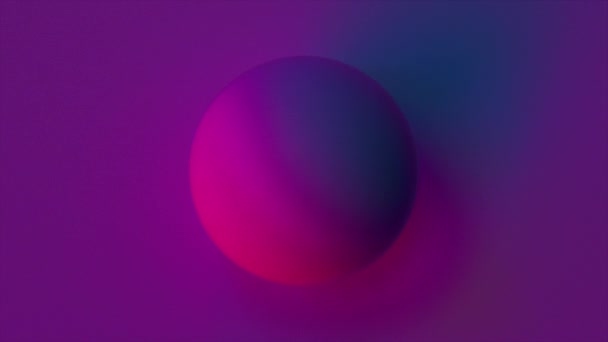 Sphere hanging in multicolored space — Stock Video