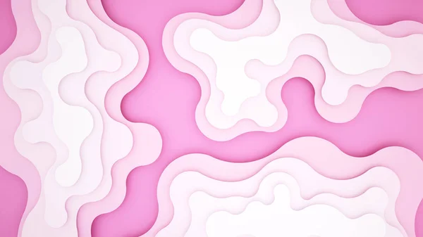 Hellrosa Für Hintergrund Oder Hintergrund Welliges Rosa Papier Geschnitten Stil — Stockfoto