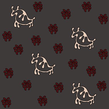 Bizon gri alan, rock-resim