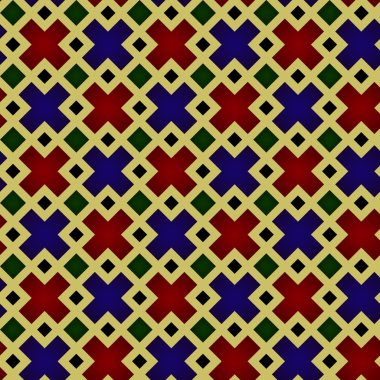 Dikişsiz desen, ortaçağ vitray pencere stili