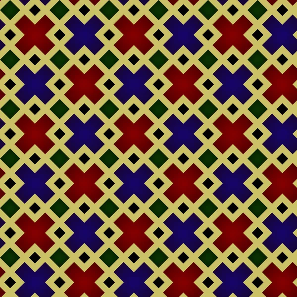 Naadloze patroon, middeleeuwse glasraam stijl — Stockvector
