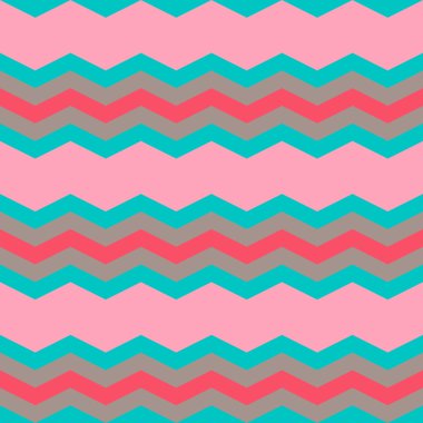 dört pastel renkler zig zag seamless modeli