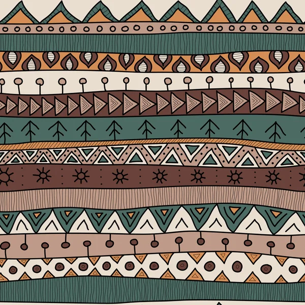 Motif tribal multicolore sans couture, style patchwork ethnique indien ou africain — Image vectorielle