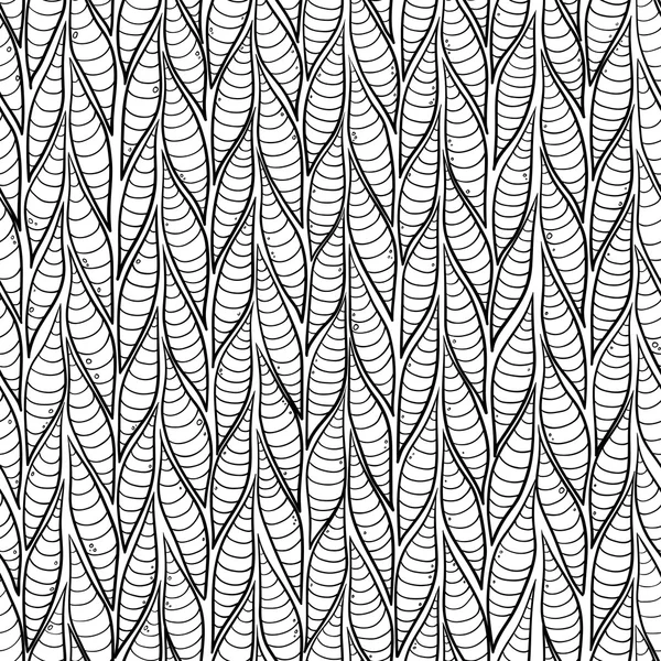 Feuilles tropicales sennit motif vectoriel sans couture pour textile de mode, fond, papier d'emballage, livres de coloriage antistress — Image vectorielle