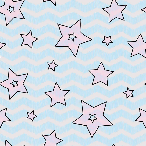 Yıldızlar ve zigzad sorunsuz doku kağıdınız kağıt, backgrouns ve Tekstil