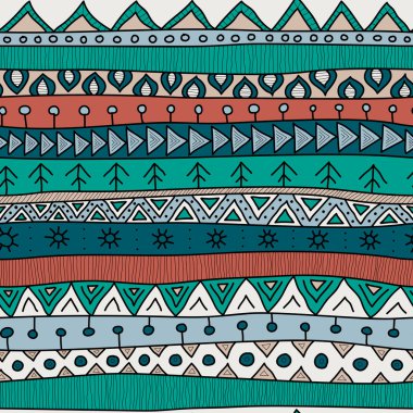 Kabile çok renkli seamless modeli, Hint ya da Afrika etnik patchwork stili
