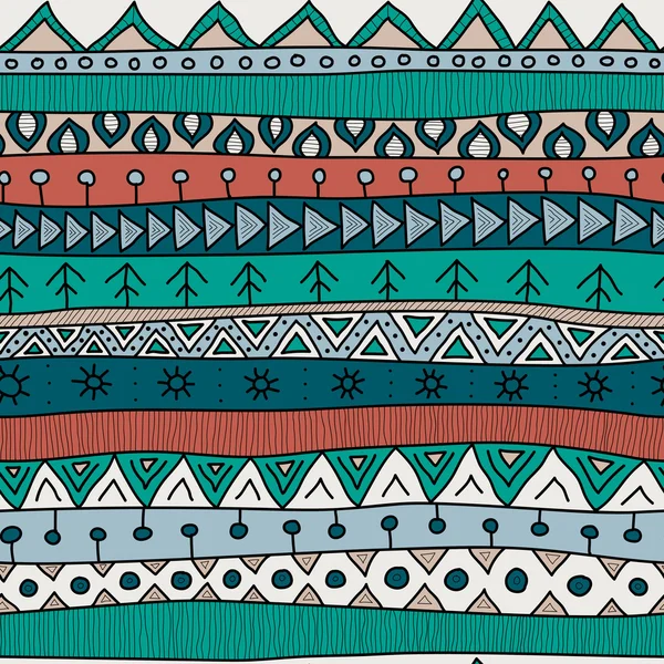 Motif tribal multicolore sans couture, style patchwork ethnique indien ou africain — Image vectorielle