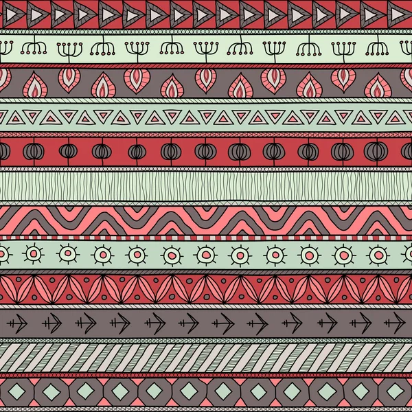 Patrón inconsútil multicolor tribal, estilo patchwork étnico indio o africano — Archivo Imágenes Vectoriales