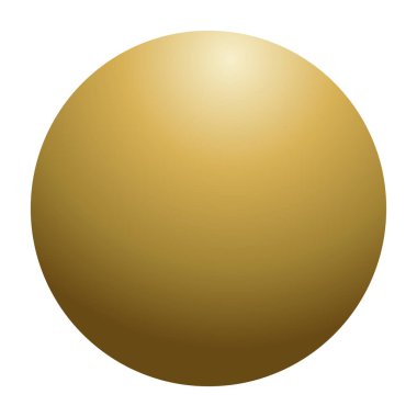 Vektör altın 3D küre. Gerçekçi 3D parlak top