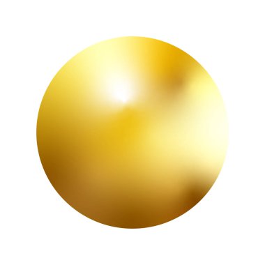 Altın küre ya da beyaz arka planda izole edilmiş yağ balonu. Altın küre topu