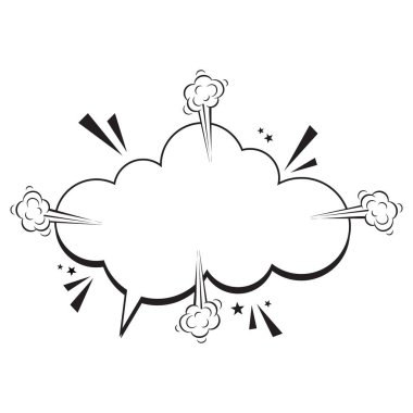 Pop sanat tarzında boş komik konuşma baloncukları