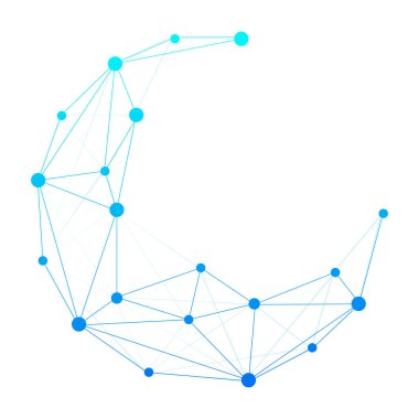 Mavi Geometrik Ağ Teknoloji Bağlantısı. Şeffaf Arkaplanda Kablo Çerçeve Küresi. Global Ağ Bağlantısı. Sosyal Ağ İletişimi.