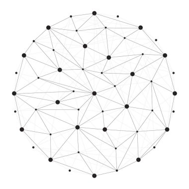 Global Ağ Bağlantısı. Sosyal Medya Ağı. Soyut Çokgen Teknoloji Bağlı Noktalar ve Çizgi