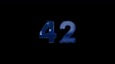 Frozen Number. Ice Number. Frozen Number with Alpha Channel. Transparent Background