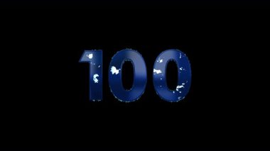 Donmuş Numara. Buz Numarası. Alpha Channel 'da dondurulmuş numara. Şeffaf Arkaplan