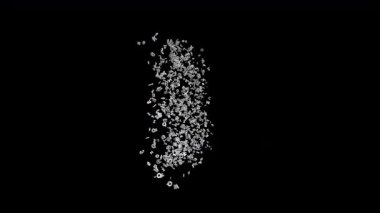 Alfa Kanallı Harflerden Yapılan Mektup. 3D Yazı Tipi. Alfabe Harf Animasyonu. Şeffaf Arkaplan