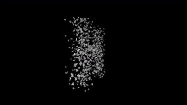 Alfa Kanallı Harflerden Yapılan Mektup. 3D Yazı Tipi. Alfabe Harf Animasyonu. Şeffaf Arkaplan