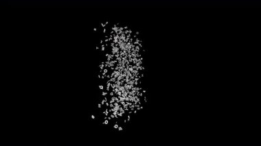 Alfa Kanallı Harflerden Yapılan Mektup. 3D Yazı Tipi. Alfabe Harf Animasyonu. Şeffaf Arkaplan