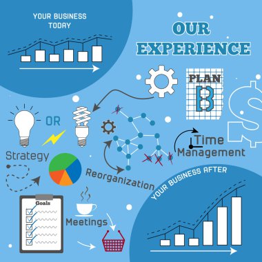Business improvement infographic vector illustration clipart