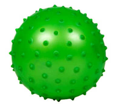 Beyaz arka plan üzerinde izole oyuncak yeşil topu