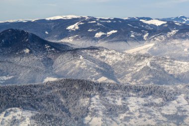Kış seson ceahlau dağlardan Üstten Görünüm
