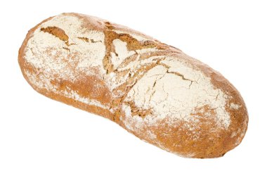 ekmek beyaz arkaplanda izole edildi