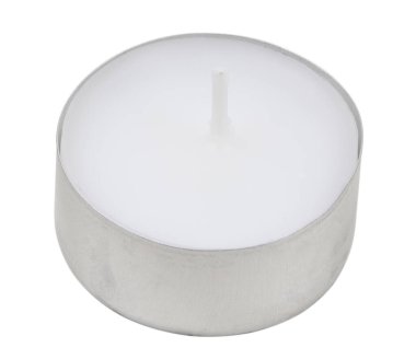 Yuvarlak mum izole kırpma yolu ile beyaz arka plan üzerinde